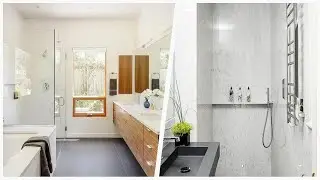 75 Gray Floor Bathroom With White Walls Design Ideas You'll Love ☆
