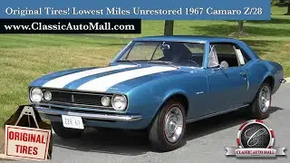 Original Tires! Lowest Miles Unrestored 1967 Z/28 Camaro - Camaro Nationals at Classic Auto Mall