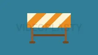Construction Barrier Icon Animation [MOV & GIF]
