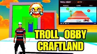 FF CRAFTLAND Troll Obby Map Gameplay // TROLL OBBY RAVI EDITX @ravieditx 
