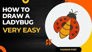 Lady bird drawing and coloring | How to draw a Lady bird easy #video