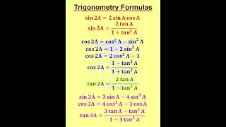 Trigonometry 2A, 3A Formulas
