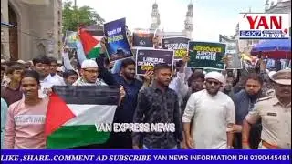 ##Student of islamic protest against israel genocide on palestine♪##
