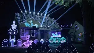 Disney's Hallowishes 2024 Halloween Light Show in 4k!