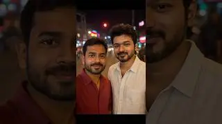 Selfie with actor and politician thalapathyvijay | Comment for the prompt |ChatGpt #thalapathy