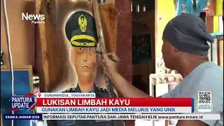 Seniman lukis di Gunungkidul Yogyakarta gunakan limbah kayu jadi media lukis yang unik