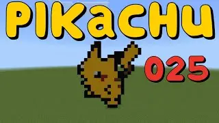 Minecraft Pixel Art Tutorial - Pikachu Sprite (Pokemon #025)