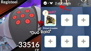 *DUO* Shadow REGISTEEL raid (No Party Play/Weather boost) Pokemon GO.
