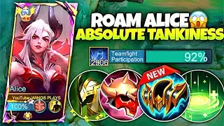 ALICE 2025 ROAM TANK! 💥 UNSTOPPABLE IMMORTALITY BUILD & EMBLEM | MLBB