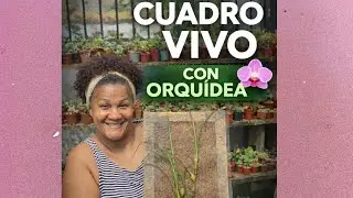 “Como hacer un  CUADRO VIVO  con ORQUIDEA🌺 | Tutorial paso a paso 