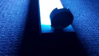 Philips 4 foot fluorescent striplight with a blue T8 fluorescent tube