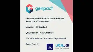 Genpact Recruitment 2021 For Process Associate - Transaction