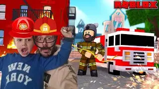 Firefighter Simulator - Roblox nos hacemos BOMBEROS !!!