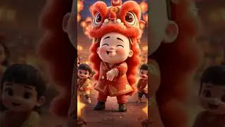 🏮 Chibi Dance | Lion Boy Dancing in the Lantern Street 🦁✨