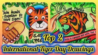 Save tiger poster/poster on international tiger day easy step/save tiger save wildlife poster