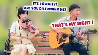 Guitar Prank - I interrupted a 16-year-old violin genius, and a masterpiece was born