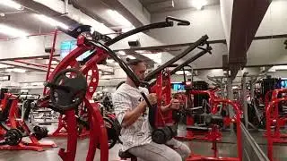 BACK MACHINE (SEATED HIGH ROW CLOSE GRIP, ONE HAND) #OXYGEN GYM, MANGAF, KUWAIT #oxygengymkuwait