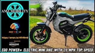 Describing EGO Power+ Electric Mini Bike with 28 MPH Top Speed, Amazon
