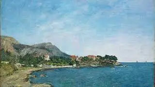 Antique TV Wall Art  Tranquil Coastal Scenery for Luxury Interiors