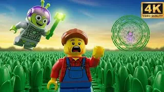 Farmer vs. Alien Crop Circles in LEGO City Cornfield 🛸🌽❓