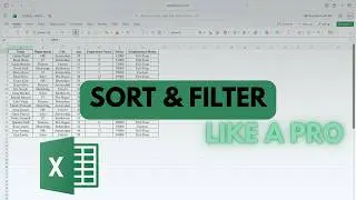 Sorting and Filtering Data in Excel | Complete Beginner Tutorial