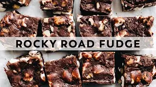 Rocky Road Fudge {vegan, oil-free, date-sweetened}