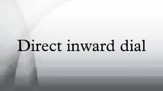 Direct inward dial