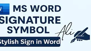 MS Word Signature Symbol Tricks | Easy Stylish Sign in Word