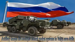 Great, Russian Artillery troops fire multiple-launch rocket systems in Volga area drills!