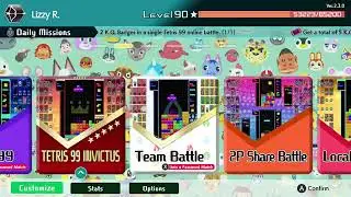 i finally got to see the number 1 on my tetris 99 invictus chart in tetris 99 today!!!!