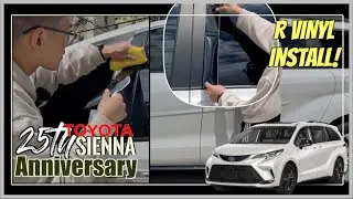 Wrapping our 2023 Sienna Door Pillars in Gloss Black by Rvinyl Films