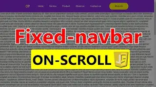 How to make a Sticky & fixed navbar onscroll using by html css and javascript