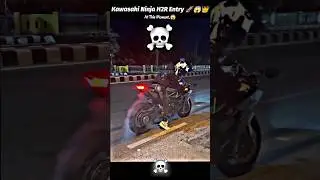 Kawasaki Ninja H2R entry 😱👑 #rider #stunt #bikerider #ninjah2r #shorts