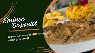 💥💥boom boom emince de poulet avec sauce champignon 😋😋yami yamii  ياسلام غتنساي les restaurants