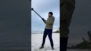 Mace Bell Swing Variation #beachworkout #macebell #vacationworkout
