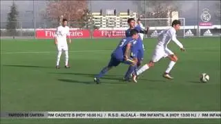 Cantera Real Madrid Cadete A - Getafe B 9-1-16 Miguel Baeza 2-0