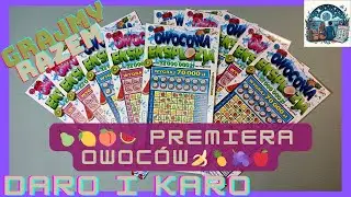 Daro i Karo zdrapkują💑. 🍑🍉🍇🍍 Premiera Owocowa Eksplozja 🍎🍈🍐🍋. ODC #106 #lotto #zdrapki #scratch