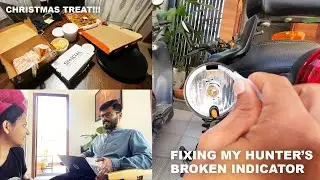 Fixing My Broken Hunter 350's Indicator At Home | Rakhi Deep