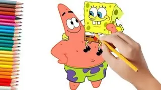 SpongeBob & Patrick Best Friends Drawing 🎨 | Easy Cartoon Drawing for Kids#spongebob #patrick 