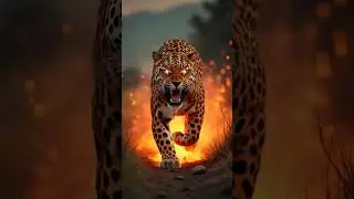 &ldquo;Blazing Eyes, Burning Path&rdquo;#leopard #animals #run  #magic
