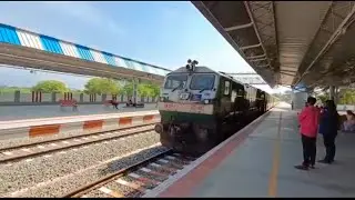 Theni Railway Station 🚂-Today train arriving at #Teni