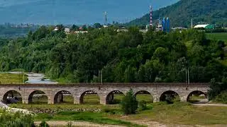 Activitate feroviară la podul peste Prahova de la Bobolia