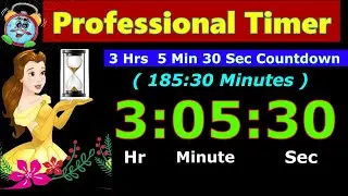 Timer Countdown 185:30 Minutes [Reverse Time] 3 Hr 5 Minutes 30 Sec | Digital Clock, Whatsapp Status