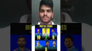 ICC knowout match Most fifties #viratkohli #sachintendulkar #indianbatsman #t20worldcup #shorts