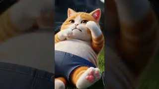 Fur and Fall🐱🧼💥 #sad #cat #orangecat #cleaning #cartoon #ai #animation #world