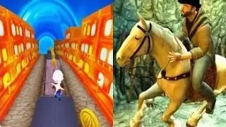 Kid Subway Surfers vs Temple Horse Run 3D