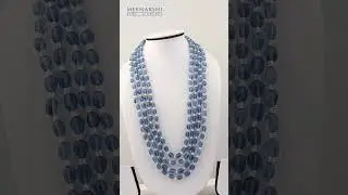 Add charm to your everlasting style with this Ink Blue Layered Haaram!