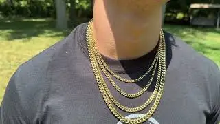 500,000+ SOLD! 14k Gold Gold Plated Stainless Steel Miami Cuban Link Chains From Harlembling