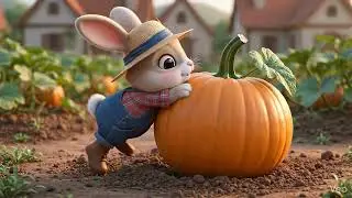 Cozy 3D Little Rabbit Makes Creamy Pumpkin Soup | Relaxing ASMR Cooking Video (Pixar Style)