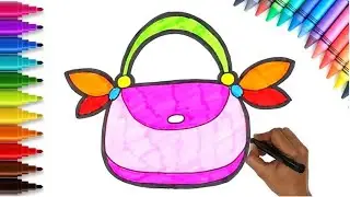 How to draw a bag, bag easy draw, drawing bag for beginners, drawing for kids 